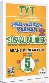 Kurul Yayıncılık TYT Yapay Zeka Destekli MEB ve ÖSYM Karması Sosyal Bilimler 5 li Branş Denemeleri