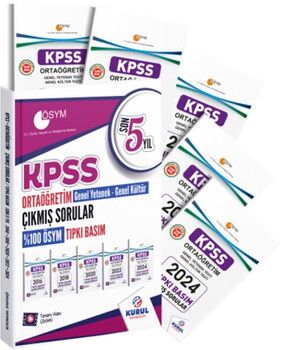 Kurul Yayıncılık KPSS OrtaÖğretim Lise Son 5 Yıl Tıpkı Basım Çıkmış Sorular