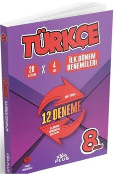 KVA Yayınları 8. Sınıf Türkçe İlk Dönem Denemeleri