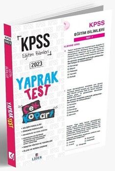 Lider Yayınları 2023 KPSS Eğitim Bilimleri Yaprak Test Çek Kopart