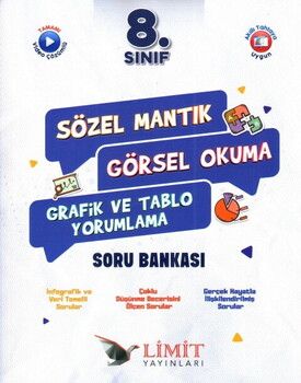Limit Yayınları 8. Sınıf Sözel Mantık Görsel Okuma Grafik ve Tablo Yorumlama Soru Bankası