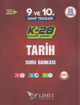 Limit Yayınları TYT 9. ve 10. Sınıf Tekrarı Tarih K-28 Maarif Model Soru Bankası