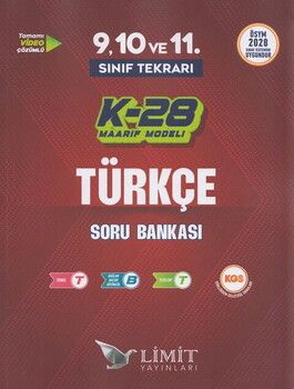 Limit Yayınları TYT 9. ve 10. Sınıf Tekrarı Türkçe K-28 Maarif Model Soru Bankası