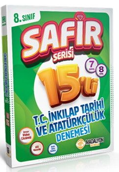 Madalyon Yayınları 8. Sınıf T.C. İnkılap Tarihi ve Atatürkçülük Safir Serisi 15 li Deneme