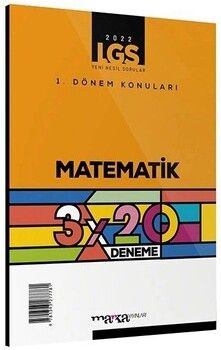 Marka Yayınları 2022 8. Sınıf LGS 1. Dönem Matematik 3 x 20 Deneme