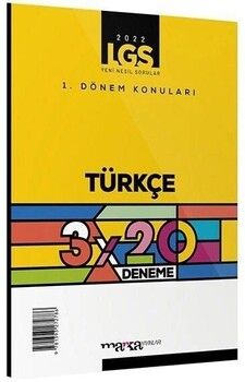 Marka Yayınları 2022 8. Sınıf LGS 1. Dönem Türkçe 3 x 20 Deneme