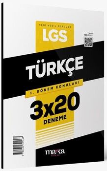 Marka Yayınları 8. Sınıf LGS Türkçe 1. Dönem Konuları 3x20 Deneme