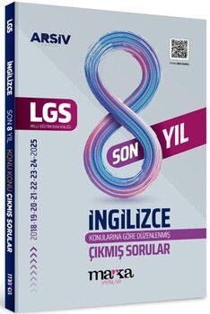 Marka Yayınları 8. Sınıf LGS İngilizce Konu Konu 8 Yıl Çıkmış Sorular