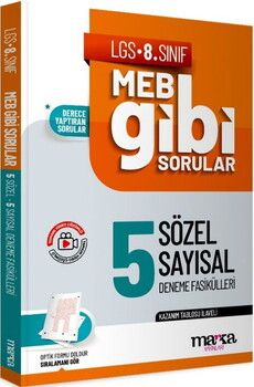 Marka Yayınları 8. Sınıf LGS MEB Gibi Sorular Fasiküller Halinde Sözel ve Sayısal 5 Deneme