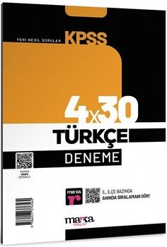 Marka Yayınları KPSS Türkçe 4x30 Deneme