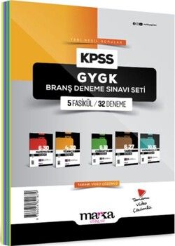 Marka Yayınları KPSS GYGK Branş Deneme Sınavı Seti 5 Fasikül 32 Deneme
