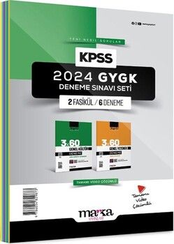 Marka Yayınları KPSS Genel Yetenek Genel Kültür Deneme Sınavı Seti 2 Fasikül 6 Deneme
