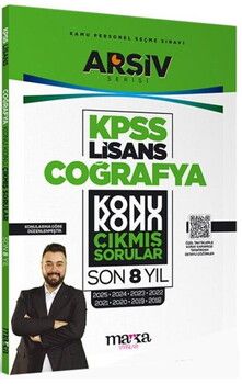 Marka Yayınları KPSS Lisans Coğrafya Konu Konu Çıkmış Sorular Son 8 yıl Çıkmış Sorular
