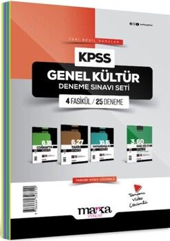 Marka Yayınları KPSS Genel Kültür Deneme Sınavı Seti 4 Fasikül 25 Deneme