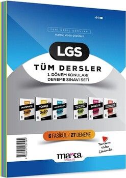 Marka Yayınları LGS 1.Dönem Konuları Tüm Dersler Deneme Sınavı Seti 6 Fasikül 27 Deneme