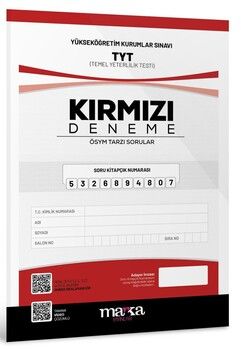 Marka Yayınları  TYT Yeni Nesil Tamamı Video Çözümlü Kırmızı Deneme