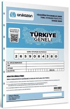 Marka Yayınları TYT Türkiye Geneli Ünikazan Deneme Sınavı