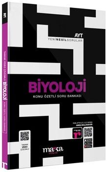 Marka Yayınları  AYT Biyoloji Konu Özetli Yeni Nesil Soru Bankası Tamamı Video Çözümlü