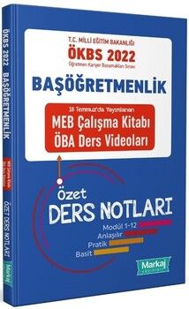 Markaj Yayınları 2022 Başöğretmenlik MEB Çalışma Kitabi ÖBA Ders Videoları Özet Ders Notları