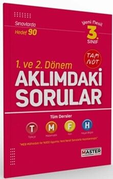 Master Hocam 3. Sınıf Yeni Nesil 1. ve 2. Dönem Tüm Dersler Aklımdaki Sorular Hedef 90 Tam Not