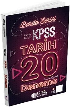Mehmet Eğit KPSS Tarih Tamamı Çözümlü 20 Bordo Deneme Sınavı