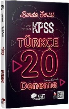 Mehmet Eğit KPSS Türkçe Tamamı Çözümlü 20 Bordo Deneme Sınavı