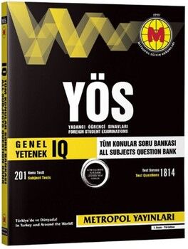 Metropol Yayınları YÖS IQ Tüm Konular Soru Bankası