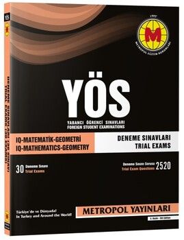 Metropol Yayınları YÖS Matematik Geometri Deneme 30 Sınavları