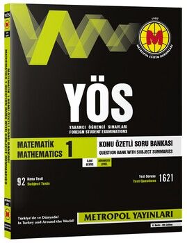 Metropol Yayınları YÖS Matematik 1 Konu Özetli Soru Bankası