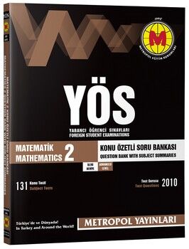 Metropol Yayınları YÖS Matematik 2 İleri Seviye Konu Özetli Soru Bankası