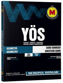Metropol Yayınları YÖS Geometri Orta Seviye Soru Bankası
