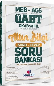 Mihrap ÖABT MEB AGS Din Kültürü ve Ahlak Bilgisi Öğretmenliği Altın Bilgi Soru Cevap Soru Bankası