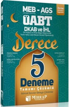 Mihrap Yayınları ÖABT MEB AGS Din Kültürü ve Ahlak Bilgisi Öğretmenliği Derece 5 Deneme