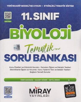 Miray Yayınları 11. Sınıf Biyoloji Maarif Model Tematik Soru Bankası