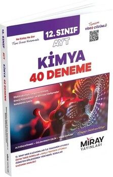  Miray Yayınları 12. Sınıf AYT Kimya 40 Deneme Video Çözümlü