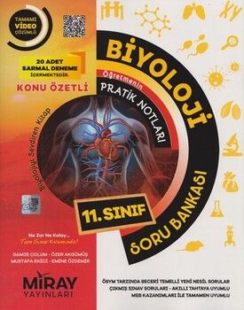 Miray Yayınları 11. Sınıf Biyoloji Konu Özetli Soru Bankası