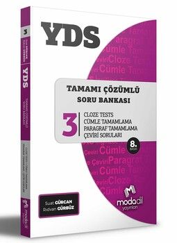Modadil Yayınları YDS Tamamı Çözümlü Modüler Soru Bankası Serisi 3