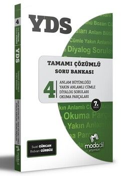 Modadil Yayınları YDS Tamamı Çözümlü Modüler Soru Bankası Serisi 4