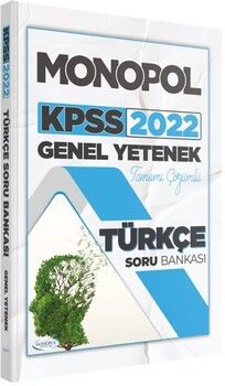 Monopol Yayınları 2022 KPSS Türkçe Soru Bankası Çözümlü