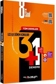 Motivasyon Yayınları 8. Sınıf Tüm Dersler 3+1 İlk Dönem Deneme