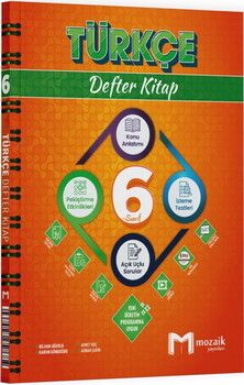 Mozaik Yayınları 6. Sınıf Türkçe Defter Kitap