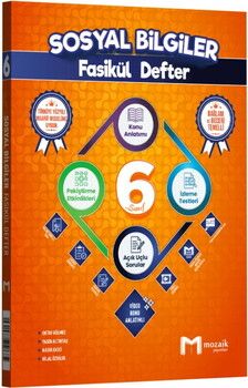 Mozaik Yayınları 6. Sınıf Sosyal Bilgiler Fasikül Defter