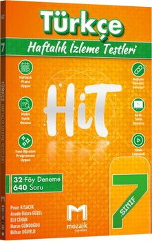 Mozaik Yayınları 7. Sınıf Türkçe HİT 32 Deneme