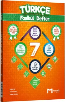 Mozaik Yayınları 7. Sınıf Türkçe Fasikül Defter