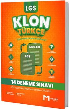 Mozaik Yayınları 8. Sınıf LGS Türkçe Klon 14 Deneme