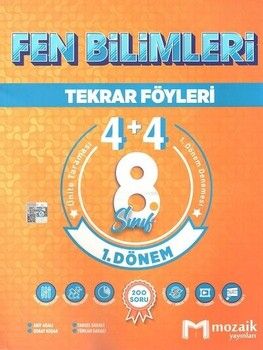 Mozaik Yayınları 8. Sınıf Fen Bilimleri 4 + 4 Tekrar Föyü Özel Baskı
