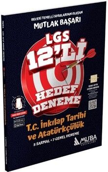 Muba Yayınları 8. Sınıf LGS T.C. İnkılap Tarihi ve Atatürkçülük 12 li Hedef Deneme