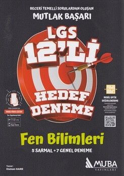 Muba Yayınları 8. Sınıf LGS Fen Bilimleri 12 li Hedef Deneme