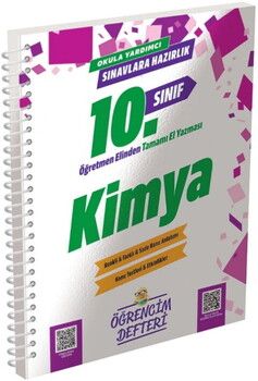 Murat Yayınları 10. Sınıf Kimya Öğrencim Defteri