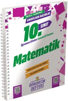 Murat Yayınları 10. Sınıf Matematik Öğrencim Defteri